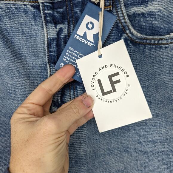 Lovers + Friends Ryan High Rise Rigid Loose Straight Jeans NWT - Picture 4 of 14